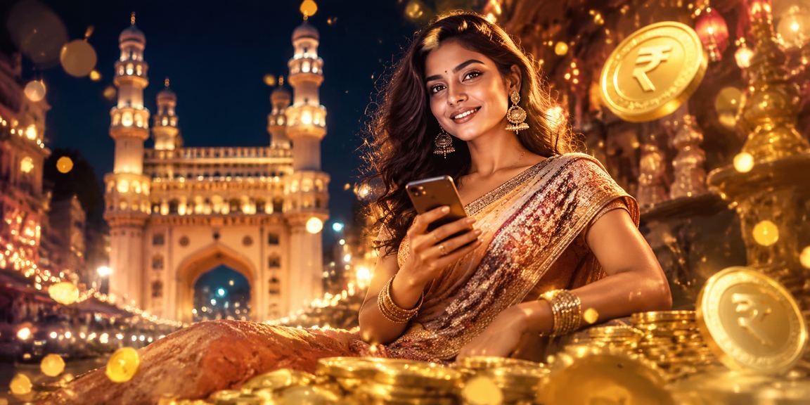 User depositing funds using rupee payment in Hyderabad close to Charminar